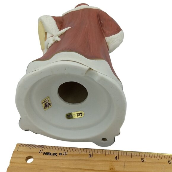 Vintage Ceramic Santa in Red Cloak Staff, Drum, Horse and Doll CRI Taiwan 1987 - Picture 7 of 7